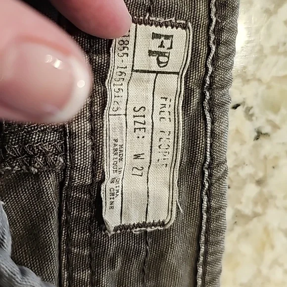 Free People Cargo Skinny Jeans, Size 27 - Picture 4 of 5